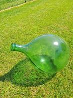 Leuke decoratieve groene vaas/fles, Huis en Inrichting, Woonaccessoires | Vazen, Gebruikt, Ophalen of Verzenden, Glas, Minder dan 50 cm