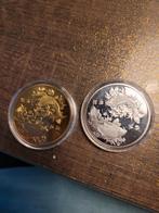 Koi karpers, chinese coins., Postzegels en Munten, Penningen en Medailles, Goud, Ophalen of Verzenden