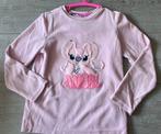 Fleece pyjama top stitch angel 128, Ophalen of Verzenden, Zo goed als nieuw, Meisje, Nacht- of Onderkleding