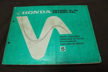 Honda CB750 Fz Fa Fb Fc F2c 1981 motorcycle parts catalogue beschikbaar voor biedingen
