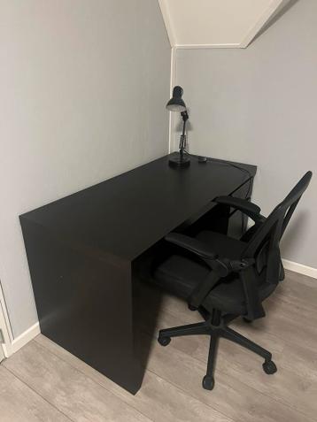 Malm bureau ikea zwart - afbeelding 1