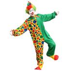 Groene Gestipte Clown Jumpsuit – 2-Delige - Maat L