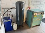 Professionele compressor set compleet, Doe-het-zelf en Verbouw, Compressors, Ophalen, 6 tot 10 bar, 400 tot 800 liter/min, Zo goed als nieuw