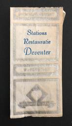"Stationsrestauratie Deventer"   te Deventer  (Overijssel), Verzamelen, Suikerzakjes, Ophalen of Verzenden