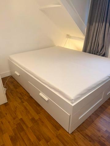 IKEA BRIMNES 160x200 Bed met opberglades incl lattenbodem