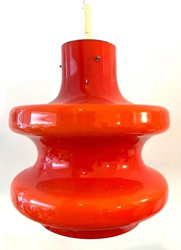 60's vintage design oranje glazen lamp Peill Putzler stijl beschikbaar voor biedingen