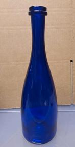 Glazen blauwe vaas, Huis en Inrichting, Woonaccessoires | Vazen, Minder dan 50 cm, Glas, Blauw, Ophalen of Verzenden