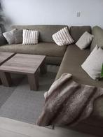 Hoekbank taupe groen, Huis en Inrichting, Ophalen, Gebruikt