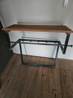 Wandkapstok met Houten Plank en Metalen Frame, Huis en Inrichting, Woonaccessoires | Kapstokken, Zo goed als nieuw, Minder dan 100 cm
