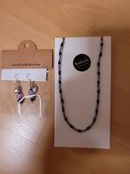 Ketting met bijpassende oorbellen, Ophalen of Verzenden, Zo goed als nieuw, Zilver