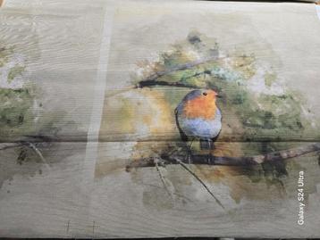 canvas 3 x roodborst per paneel beschikbaar voor biedingen