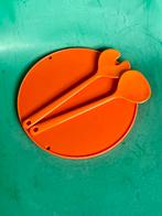 Retro opscheplepels slabestek set van 2 Mepal Rosti oranje, Huis en Inrichting, Keuken | Bestek, Ophalen of Verzenden, Zo goed als nieuw