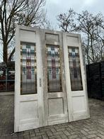 3 -delige set glas in lood deuren jugendstil 244x189cm., Ophalen