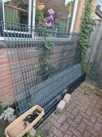 Dubbel staafmat hekwerk zwart / antraciet met palen., Tuin en Terras, Ophalen, Zo goed als nieuw, IJzer, Dubbelstaafmat hekwerk