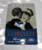 Blikken reclamebord kalender Zewa zakdoekjes, Ophalen