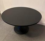 Ronde retro salontafel met trompetvoet metaal, Huis en Inrichting, Tafels | Salontafels, Ophalen, Gebruikt, 50 tot 100 cm, Rond