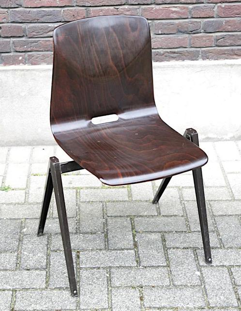 Pagholz / Galvanitas 6 vintage designstoelen, Huis en Inrichting, Stoelen, Gebruikt, Vijf, Zes of meer stoelen, Hout, Metaal, Zwart