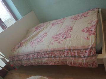 MALM Bedonderstel, hoog, wit inclusief lattenbodem