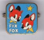 FIX & FOX blauw email op koper stripfiguur broche ( R_140 ), Verzamelen, Verzenden, Nieuw, Figuurtje, Speldje of Pin