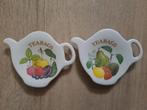 2 vintage theezakjes houders fruit, Huis en Inrichting, Gebruikt, Ophalen of Verzenden