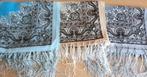 3 Prachtige nieuwe sjaals - Blauw/Grijs/Beige, Ophalen of Verzenden, Nieuw, Maat 46/48 (XL) of groter, Sjaal