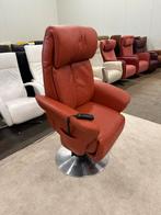 Relaxfauteuil , leren design relax fauteuil sta op stoel, Ophalen of Verzenden, Zo goed als nieuw, 50 tot 75 cm, Moderne