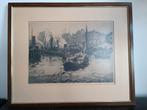 Ets van de Oude Haven, Rotterdam, Antiek en Kunst, Kunst | Etsen en Gravures, Ophalen of Verzenden