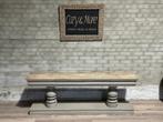Sidetable met 2 lades - 240 x 45 cm + 87 cm hoog, Gebruikt, Eikenhout, 200 cm of meer, Ophalen of Verzenden