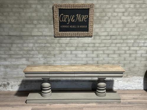 Sidetable met 2 lades - 240 x 45 cm + 87 cm hoog, Huis en Inrichting, Tafels | Sidetables, Gebruikt, 25 tot 50 cm, 200 cm of meer