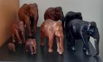 8 stuks houten miniatuur olifanten., Ophalen of Verzenden, Zo goed als nieuw