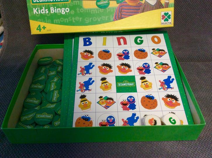 SESAMSTRAAT KIDS BINGO, nog nooit mee gespeeld, Hobby en Vrije tijd, Gezelschapsspellen | Bordspellen, Ophalen