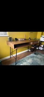 Massief Mangohouten Bureau, Huis en Inrichting, Bureaus, Ophalen, Zo goed als nieuw, Bureau