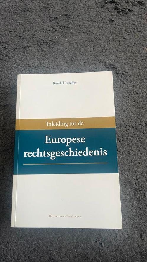 Inleiding tot de Europese rechtsgeschiedenis, Boeken, Geschiedenis | Wereld, Zo goed als nieuw, Europa, 14e eeuw of eerder, Ophalen of Verzenden