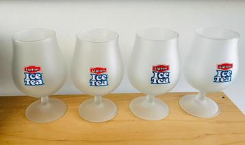 4x ice tea glazen van Lipton beschikbaar voor biedingen
