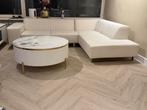 Zeer mooie stevige witte leren hoekbank leer wit, Ophalen, 250 tot 300 cm, Hoekbank, Leer