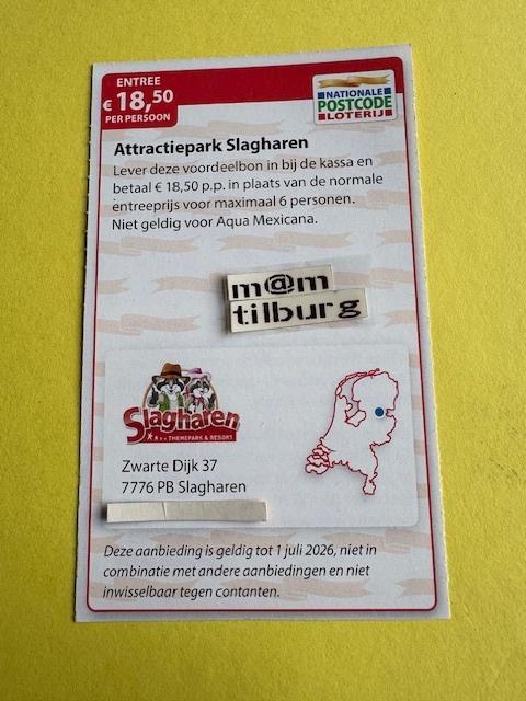 Attractiepark Slagharen entree €18,50 p.p., Tickets en Kaartjes, Recreatie | Pretparken en Attractieparken, Drie personen of meer