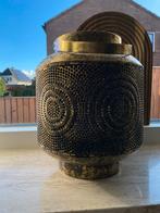 Goudkleurige Lantaarn met Gaatjes, Zwart, Ophalen of Verzenden, Zo goed als nieuw, Metaal