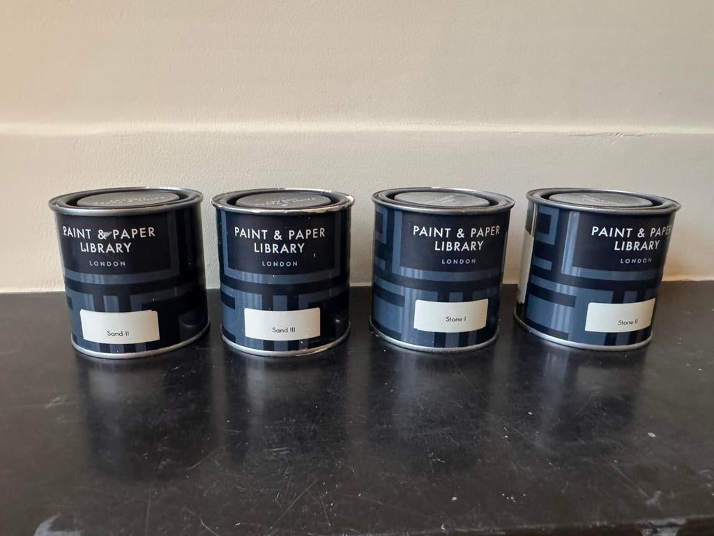 Paint & Paper proefpotjes verf Farrow & Ball, Doe-het-zelf en Verbouw, Verf, Beits en Lak, Zo goed als nieuw, Ophalen