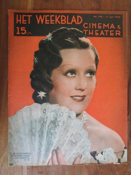 Weekblad Cinema & Theater 1937 nr 703, Boeken, Tijdschriften en Kranten, Gelezen, Muziek, Film of Tv, Verzenden