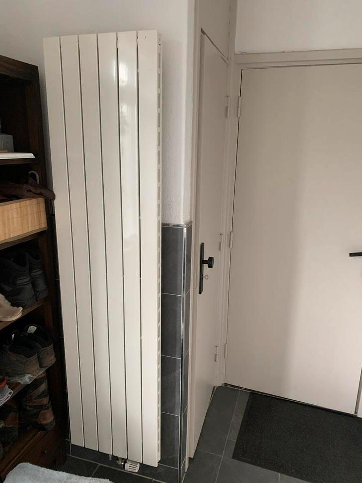 Handoekradiator /Designradiator Wit met thermostaat, Doe-het-zelf en Verbouw, Verwarming en Radiatoren, Nieuw, Radiator, 800 watt of meer