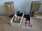 Vintage Jumbo schaakset en damset van hout, Een of twee spelers, Ophalen of Verzenden, Gebruikt, JUMBO
