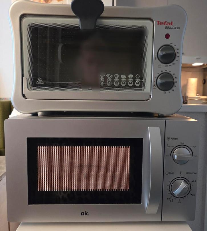 MAGNETRON OK met/of  OVEN TEFAL, Witgoed en Apparatuur, Magnetrons, Zo goed als nieuw, Vrijstaand, Magnetron, Minder dan 45 cm