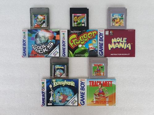 Nintendo GB + GBC cartridges met handleiding, Spelcomputers en Games, Games | Nintendo Game Boy, Gebruikt, 1 speler, Vanaf 3 jaar