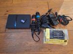 playstation 2 slim, Spelcomputers en Games, Spelcomputers | Sony PlayStation 2, Zwart, Met 2 controllers, Ophalen of Verzenden