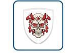 Skull design 19 Doming 3D stickers,Gel,Decal,Auto,Motor,Helm, Verzenden, Nieuw, Overige typen