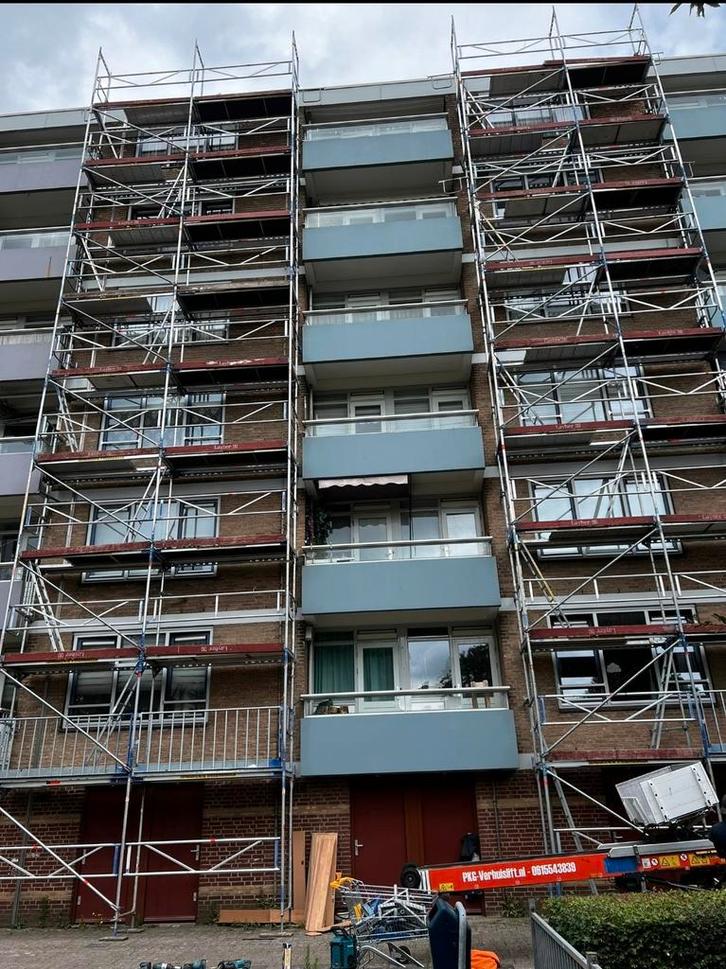 Steigerverhuur voor al uw klussen, Doe-het-zelf en Verbouw, Steigers, Gebruikt, Gevelsteiger, 5 meter of hoger, Ophalen of Verzenden