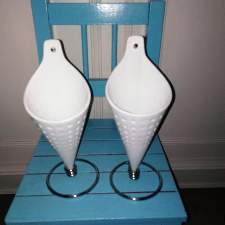 Cosy Trendy patat zakjes op metalen standaard 2 stuks, Huis en Inrichting, Keuken | Servies, Zo goed als nieuw, Overige typen