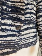 Lilytime donkerblauw wit blazer linnenstructuur maat 44/46, Lilyfield, Blauw, Maat 42/44 (L), Ophalen of Verzenden
