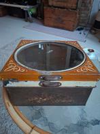 Oud Bakkersblik met Glazen Deksel, Antiek en Kunst, Ophalen of Verzenden