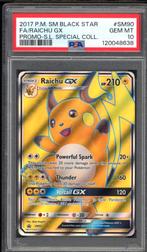 Raichu GX PSA 10 - SM90 - Sun & Moon Promo 2017, Ophalen of Verzenden, Zo goed als nieuw, Losse kaart